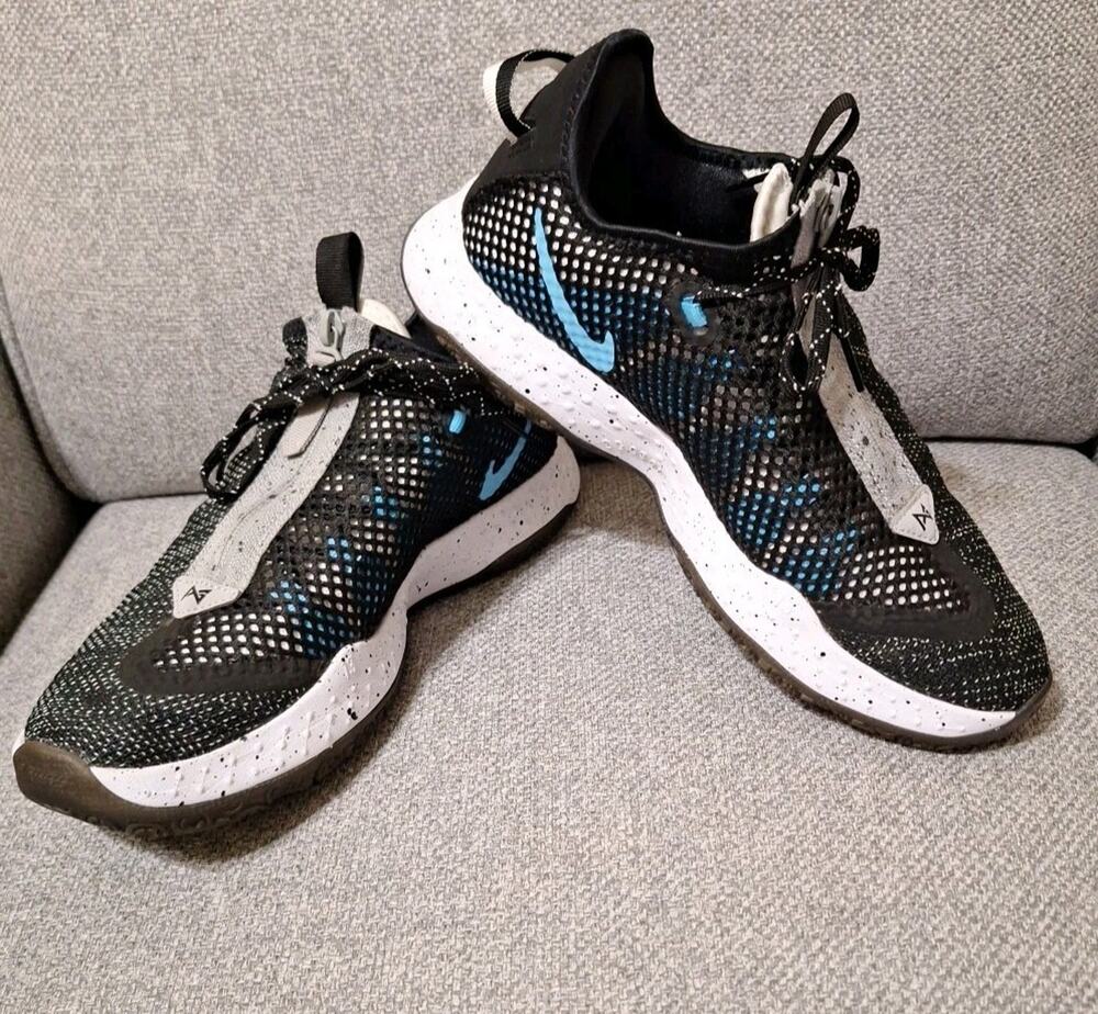 Nike Air Strobel Black Gray Teal White Shoes Size 8.5 (zip front) with Laces